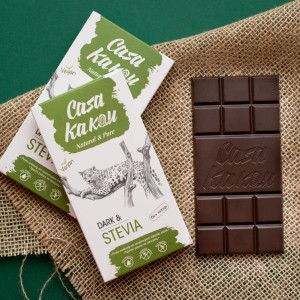 Ciemna czekolada ze stewią  80G - min 92% kakao