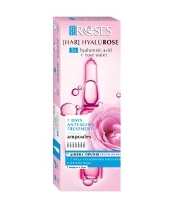 Hialuronowe serum do twarzy z Wodą Różaną - 7 ampułek x 2ML