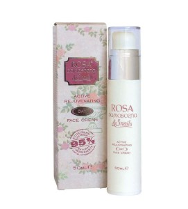 Aktywnie odmładzający krem na dzień z Olejkiem Różanym i 100% ekstraktem ze śluzu ślimaka 50ML