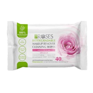 Chusteczki z olejkiem różanym do demakijażu 40 sztuk
