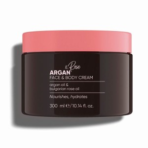 Masło do twarzy i ciała z Olejkiem Arganowym i naturalnym bułgarskim Olejkiem Różanym 300ML