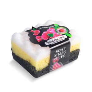 Mydło Różane dla mężczyzn z gąbką 70G - Duże