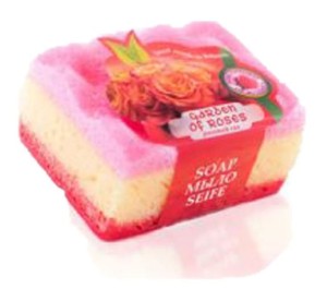 Mydło Różany Ogród z gąbką 70G - Duże