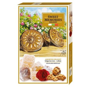 Lokum tradycyjne róża i orzech włoski Folklor 140G