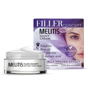 Krem na noc ujędrniający z Voluform, kwasem hialuronowym, jedwabiem i olejkiem różanym 50ML