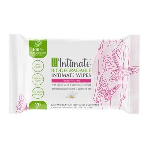 Chusteczki do higieny intymnej kwas mlekowy i rumianek 20 sztuk