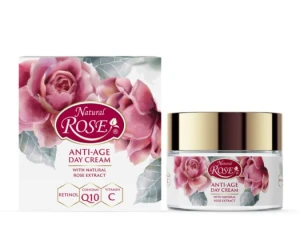 Różany krem z witaminą C, retinolem i Q10 na dzień 50ML
