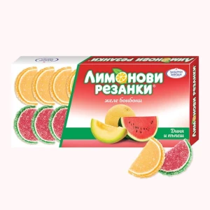 Żelki „Kawałki Owoców” o smaku arbuza i melona 180G